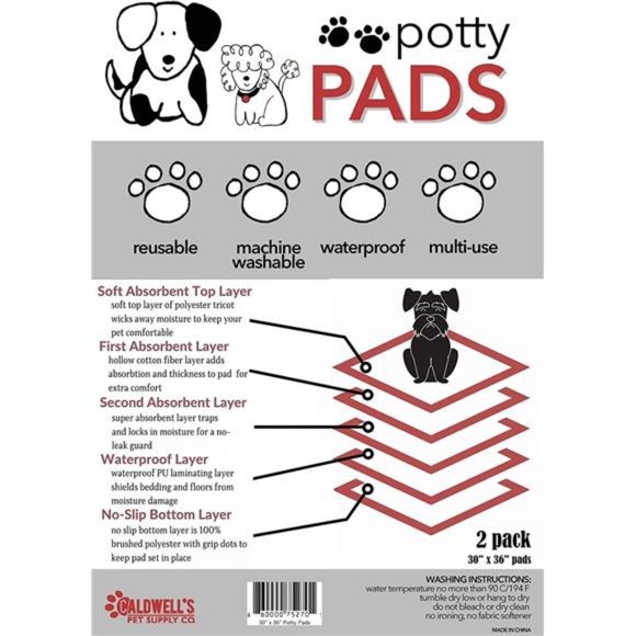 Potty Pads Washable Dog Pee Pads Reusable Puppy Pads  Small to Extra Large (L) - Picture 2 of 6